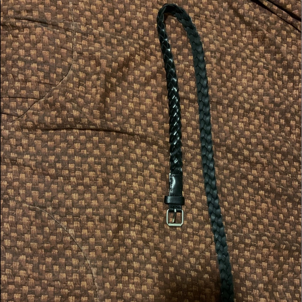 black leather belt